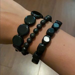 Black bracelets